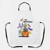 ショータイムのおもしろいハロウィーン エプロン (正面)