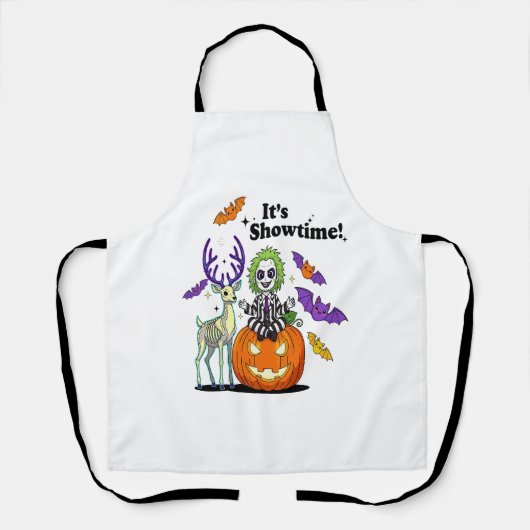 ショータイムのおもしろいハロウィーン エプロン (正面)