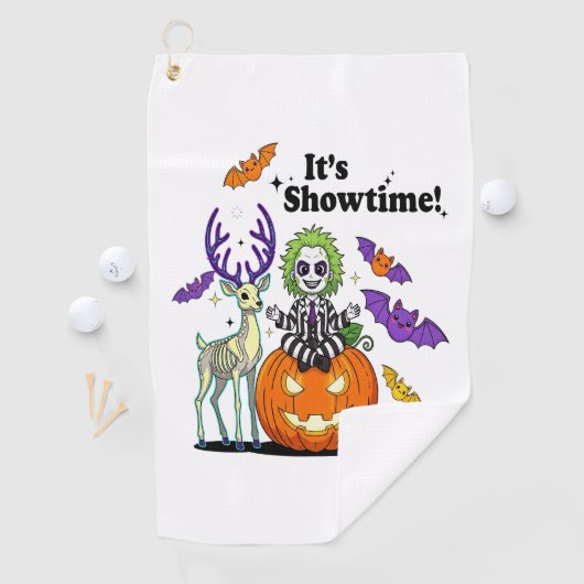 ショータイムのおもしろいハロウィーン ゴルフタオル (インサイチュ)