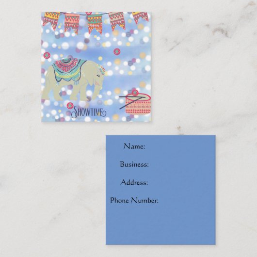 ショータイムサーカス付き名刺テーマ スクエア名刺 (正面/裏面)