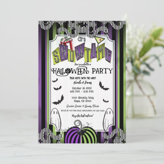 ショータイムハロウィーンの映画コスチュームパーティー 招待状 (スタンド正面)