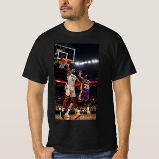 ショータイムバスケ:アクション満載のダンクTシャツ Tシャツ