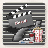 ショータイムムービー写真 スクエアペーパーコースター (正面)