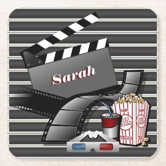 ショータイムムービー写真 スクエアペーパーコースター (正面)