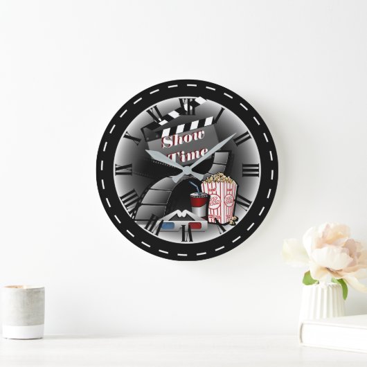 ショータイムモダン映画館 ラージ壁時計 (ホーム)