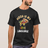 ショートおもしろいピザ引用文 Tシャツ (正面)