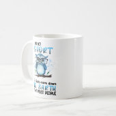 ショートおもしろいフクロウことわざ コーヒーマグカップ (正面左)