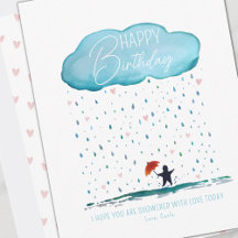 ショートインラブ誕生日ホリデーカード