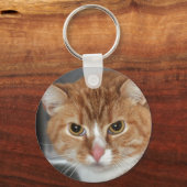 ショートエアオレンジタビーキャットキーチェーン キーホルダー (正面)