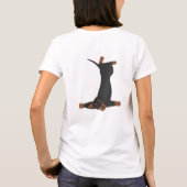 ショートエアダシュント犬のヨガ Tシャツ (裏面)