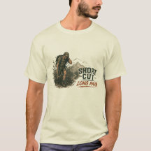 ショートカットは長い苦痛 おもしろTシャツ
