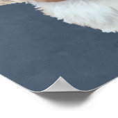 ショートキードッグペットポートレート ポスター (角)