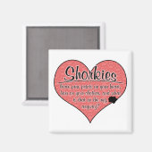 ショートキーポーが犬ユーモアをプリント マグネット (正面/裏面)