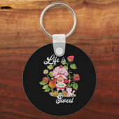ショートケーキライフは甘いヴィンテージベリーガーデン キーホルダー (正面)