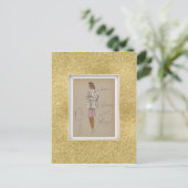 ショートコート。1940sファッションヴィンテージ ポストカード (スタンド正面)