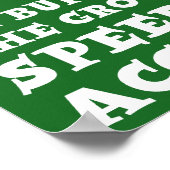 ショートスタッフのスピードと精度のポスターのサイン ポスター (角)