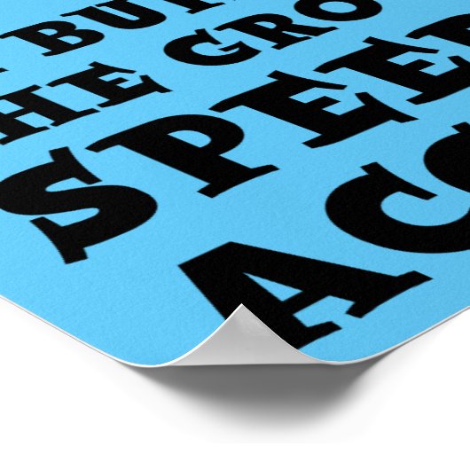 ショートスタッフのスピードと精度のポスターのサイン ポスター (角)