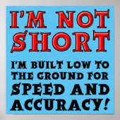 ショートスタッフのスピードと精度のポスターのサイン ポスター (正面)