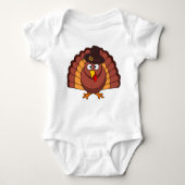 ショートスリーブベビーボディスーツ – 帽子とトルコ ベビーボディスーツ (正面)