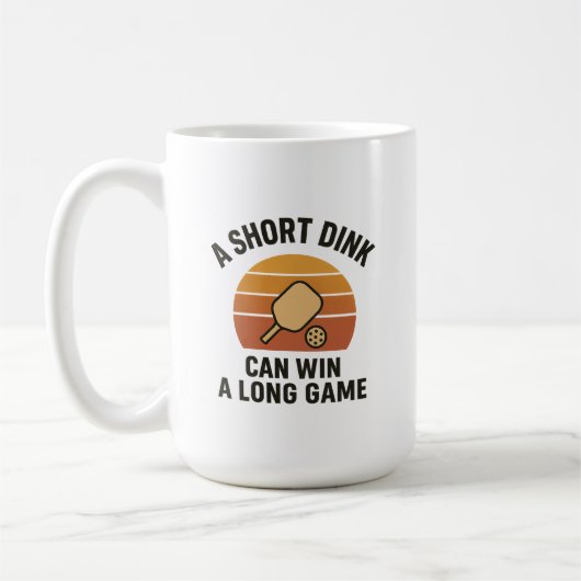 ショートディンクで長いゲームに勝つ コーヒーマグカップ (左)