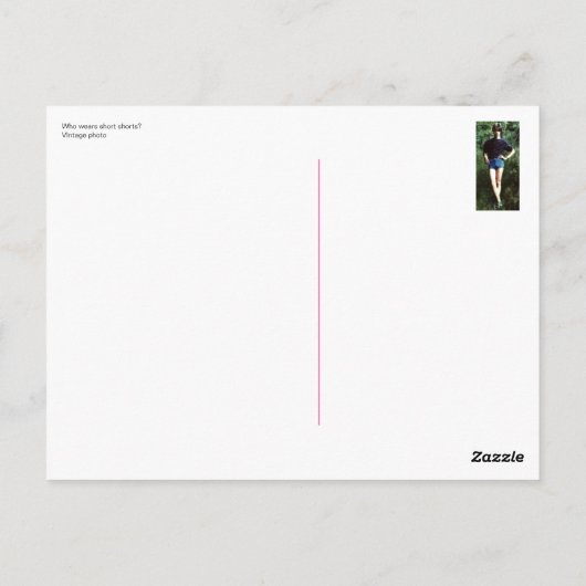 ショートパンツを履いている人は? ポストカード (裏面)