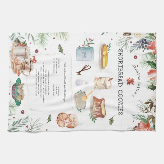 ショートパンレシピ家宝ティータオル キッチンタオル (横)