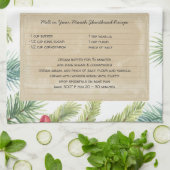 ショートパンレシピ家宝ティータオル キッチンタオル (折り畳み)