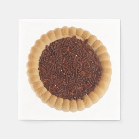 ショートブレッドケーキクッキー画像 スタンダードカクテルナプキン (正面)