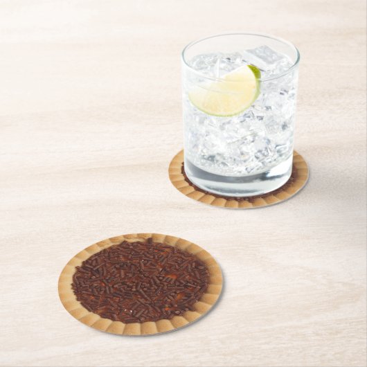 ショートブレッドケーキクッキー画像 ラウンドペーパーコースター (インサイチュ)