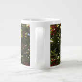 ショートヘアグレーキャットレッドサンタハットクリスマス20XX ジャンボコーヒーマグカップ (裏面)