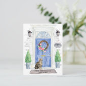 『ショートヘアタビー猫の動き案内はがき』 ポストカード (スタンド正面)