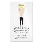 ショートヘアブロンドガール10代のポートレート マグネット名刺 (正面縦)