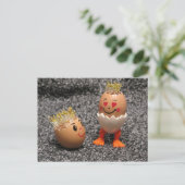 ショートマンと背の高い男性エッグメンシリーズイースターカード シーズンポストカード (スタンド正面)