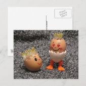 ショートマンと背の高い男性エッグメンシリーズイースターカード シーズンポストカード (正面/裏面)