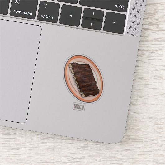 ショートリブ漫画イラストレーション シール (詳細)