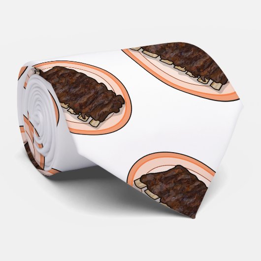 ショートリブ漫画イラストレーション ネクタイ (ロール)