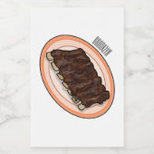 ショートリブ漫画イラストレーション フードラベル (シングルラベル)