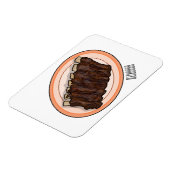 ショートリブ漫画イラストレーション マグネット (左側)