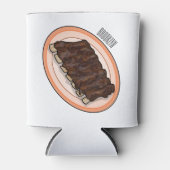 ショートリブ漫画イラストレーション 缶クーラー (正面)