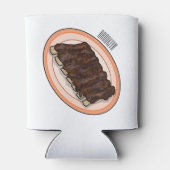 ショートリブ漫画イラストレーション 缶クーラー (裏面)