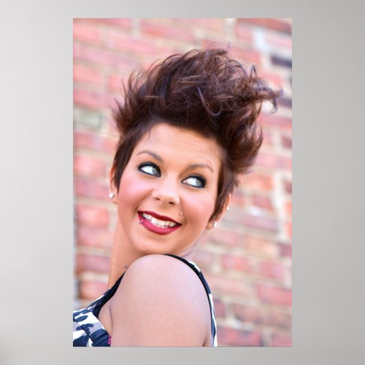 ショートロッカーカットサロンポスター ポスター (正面)