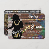 ショート40 | 90年代ヒップホップ都市誕生日インビタティ 招待状 (正面/裏面)