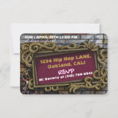 ショート40 | 90年代ヒップホップ都市誕生日インビタティ 招待状 (裏面)