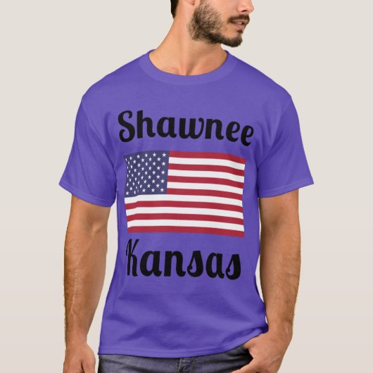 ショーニーカンザスおしゃれプリント Tシャツ (正面)