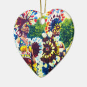 ショーニー人オクラホマ、インド戦争のダンサー セラミックオーナメント (左)