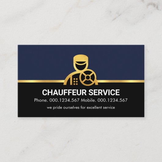 ショーフ縁どル金ゴールド運転線 名刺 (正面)