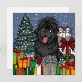 ショーホリックなニューファンドランドの子犬 シーズンカード (正面/裏面)