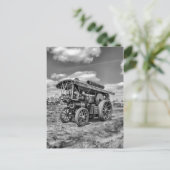 ショーマンズエンジン"Lord Nelson"白黒 ポストカード (スタンド正面)