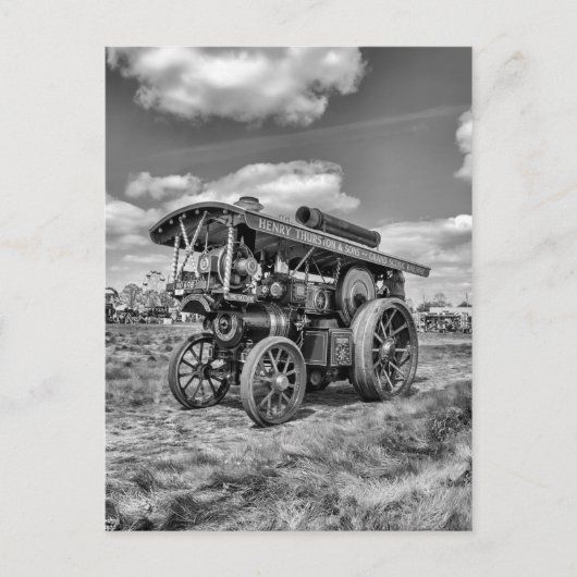 ショーマンズエンジン"Lord Nelson"白黒 ポストカード (正面)