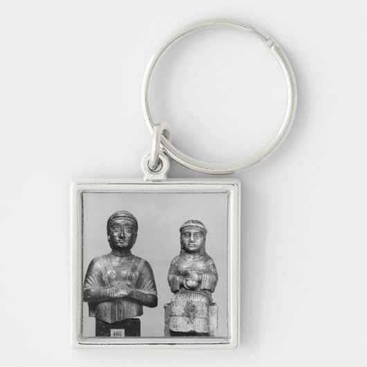 ショールを持つ女性 キーホルダー (正面)